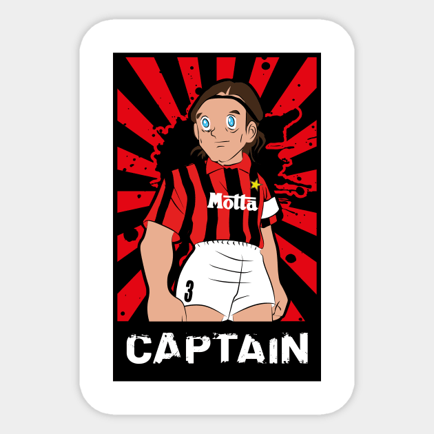 Soccer Captain Maldini Vintage Football Sticker by TEEWEB